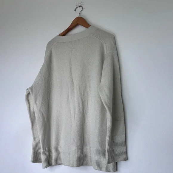 Vince Wool Cashmere Cream Long Grandpa Cardigan Size XL - Picture 3 of 6